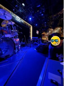 Blue Note Tokyo最前列から見たSimon Phillipsのドラムセット