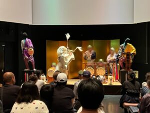 川越まつり会館で行われたお囃子の実演