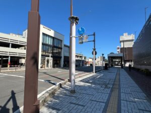 あきた芸術劇場ミルハス前の交差点周辺