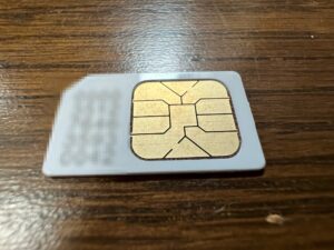 レコーダーで使用するmini B-CASカードの裏面